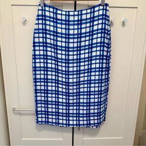 Diane Von Furstenburg pencil skirt | blue and white | Size 6